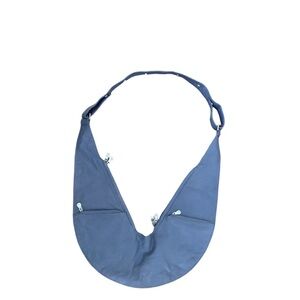 Sash Crossbody Sling Bag in Denim Blue 100% Leather